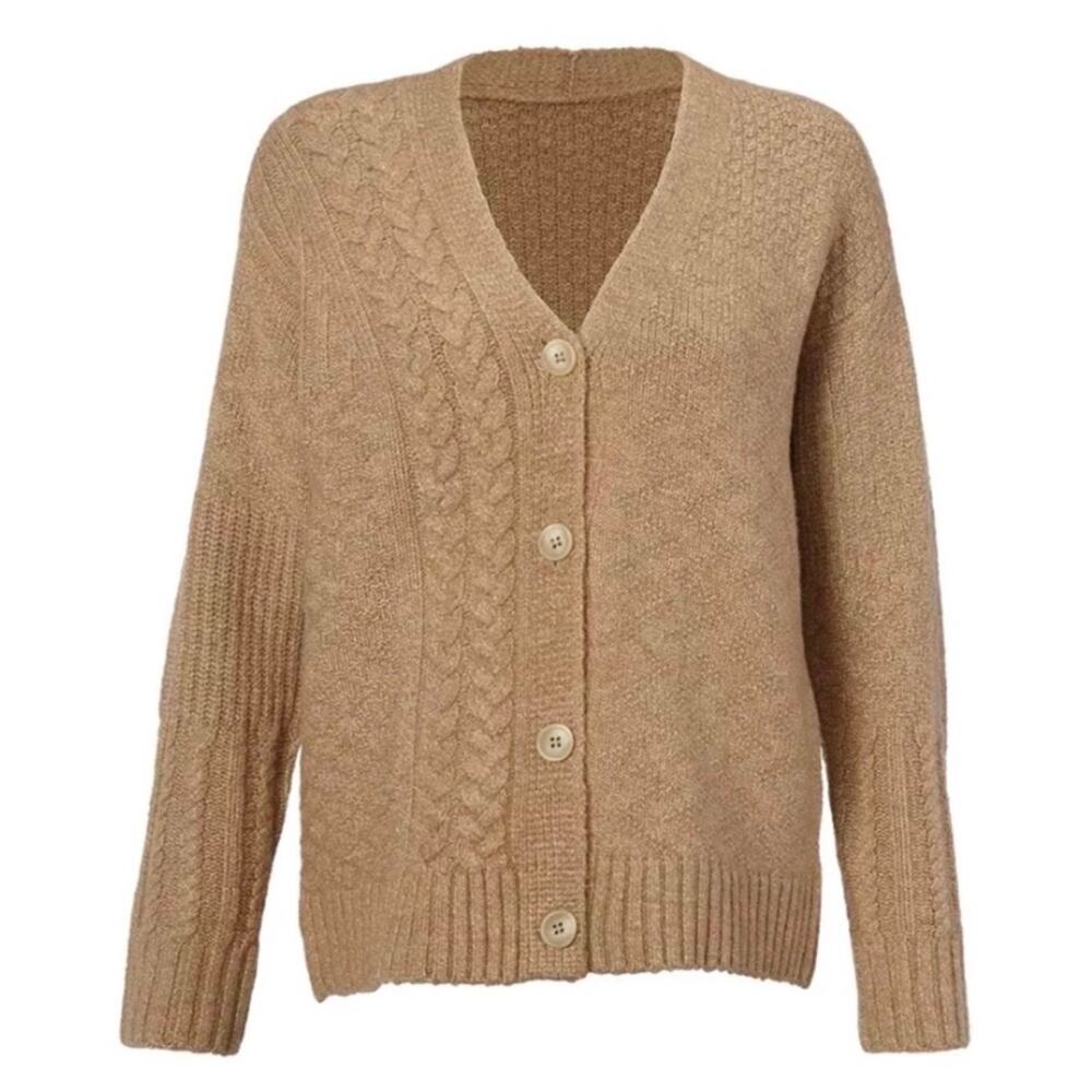 CAbi Tan Neighbor Cardigan Sweater Style #4474 - size Medium